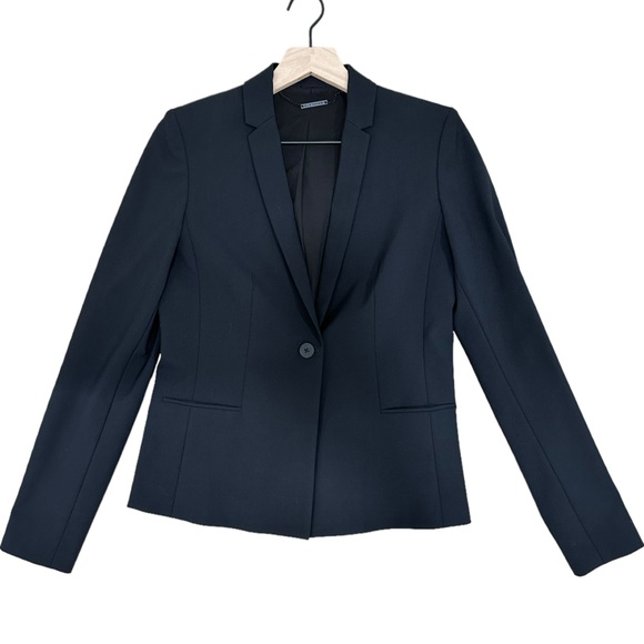 Ellie Tahari Black Single Button Blazer Size 2 - Picture 1 of 8